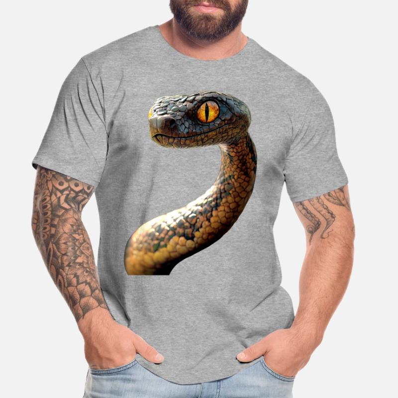 Serpent Python Cobra Mamba Serpent à sonnettes Serpent T-shirt bio Premium Homme
