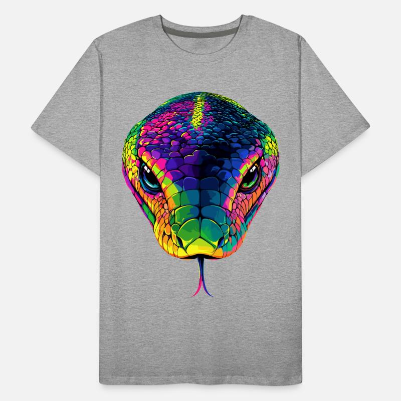 Schlange Python Kobra Mamba Klapperschlange Snake Männer Premium Bio T-Shirt