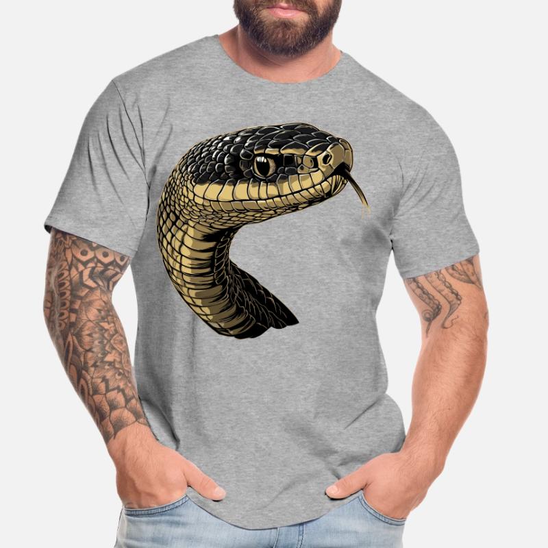 Serpent Python Cobra Mamba Serpent à sonnettes Serpent T-shirt bio Premium Homme