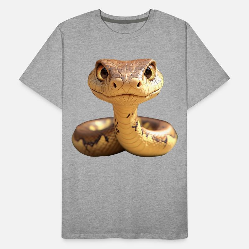 Schlange Python Kobra Mamba Klapperschlange Snake Männer Premium Bio T-Shirt