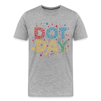 DOT-TAG - Männer Premium Bio T-Shirt - Grau meliert - Vorne - Damien (186cm)