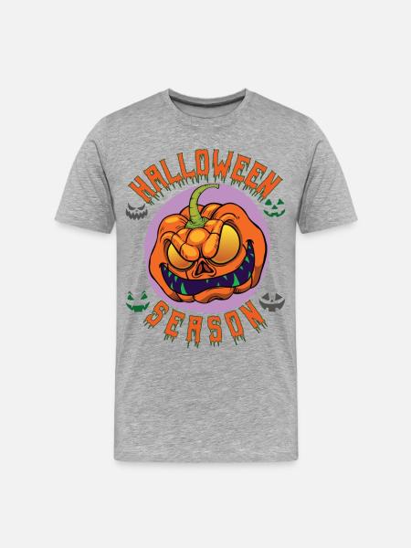 Saison d’Halloween - T-shirt bio Premium Homme - gris chiné