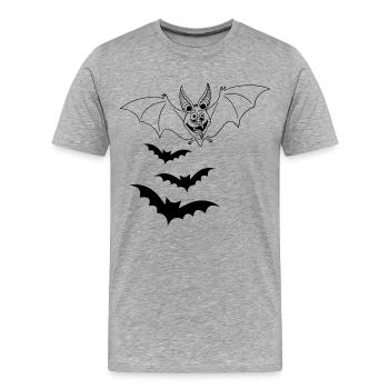 Gemeiner Vampir - Männer Premium Bio T-Shirt - Grau meliert - Vorne - Damien (186cm)