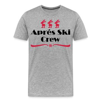Après-ski - Men's Premium Organic T-Shirt - heather grey - Front - Damien (186cm)