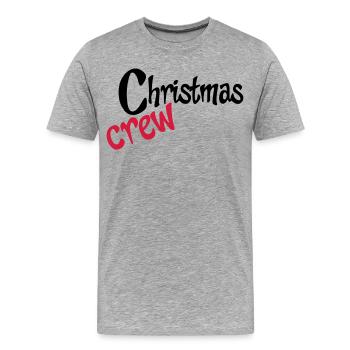 Teamwork zu Weihnachten - Männer Premium Bio T-Shirt - Grau meliert - Vorne - Damien (186cm)
