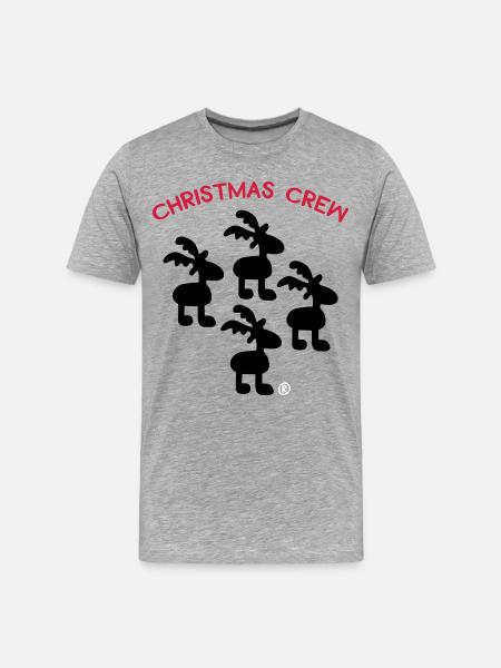 Christmas Crew - Männer Premium Bio T-Shirt - Grau meliert