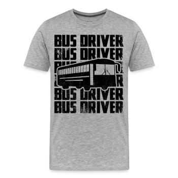 bus driver - Men's Premium Organic T-Shirt - heather grey - Front - Damien (186cm)