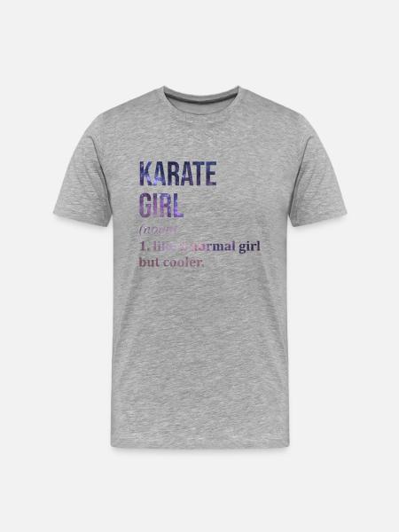 karaté - T-shirt bio Premium Homme - gris chiné