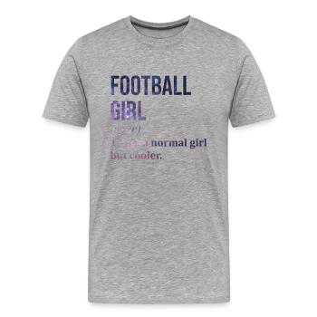 Football Football Football - T-shirt bio Premium Homme - gris chiné - Devant - Damien (186cm)