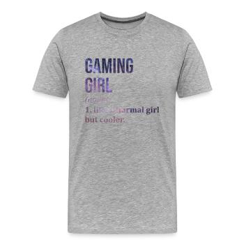 Jeu Jeu Jeu Jeu - T-shirt bio Premium Homme - gris chiné - Devant - Damien (186cm)