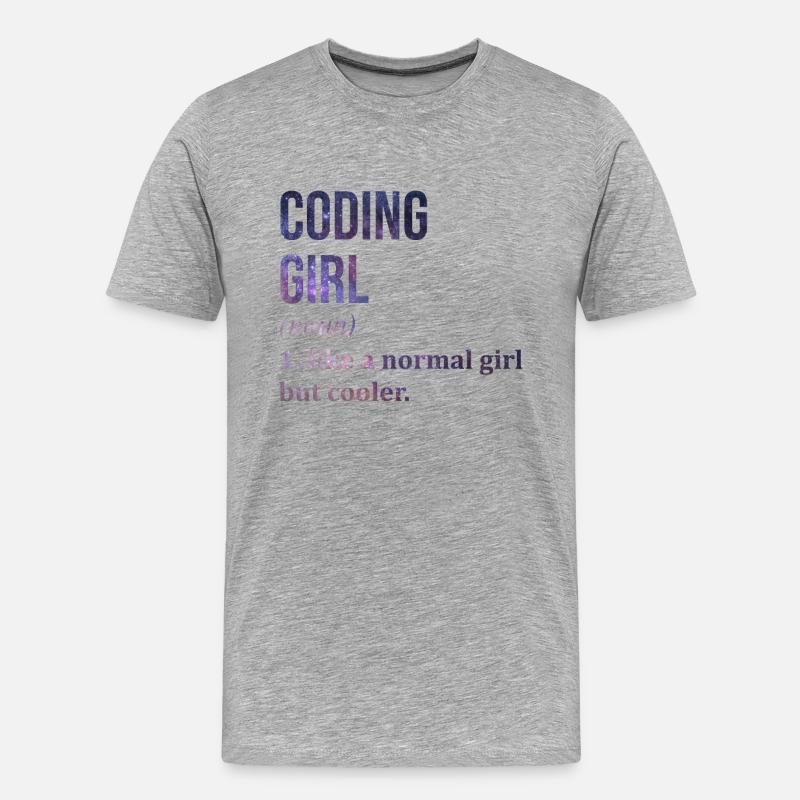 Codierung Codierung Codierung - Männer Premium Bio T-Shirt - Grau meliert