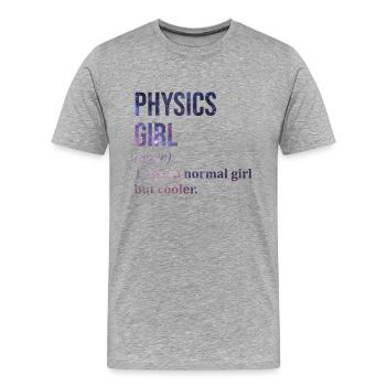 Physics - Men's Premium Organic T-Shirt - heather grey - Front - Damien (186cm)