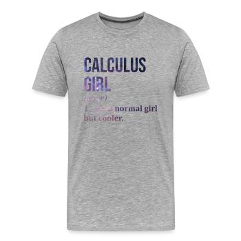 Calcul différentiel Calcul différentiel Calcul - T-shirt bio Premium Homme - gris chiné - Devant - Damien (186cm)