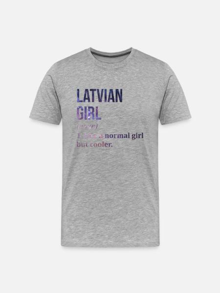 Latvia Latvia Latvia - Men's Premium Organic T-Shirt - heather grey