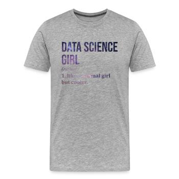 Data Science Data Science Data Science - Men's Premium Organic T-Shirt - heather grey - Front - Damien (186cm)