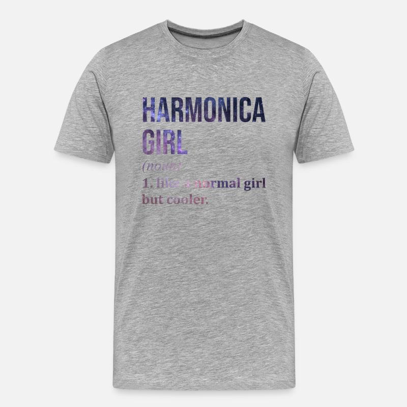 Harmonica Harmonica Harmonica - T-shirt bio Premium Homme - gris chiné