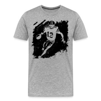 American Footballer - Men's Premium Organic T-Shirt - heather grey - Front - Damien (186cm)