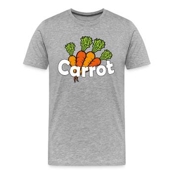 CAROTTE - T-shirt bio Premium Homme - gris chiné - Devant - Damien (186cm)