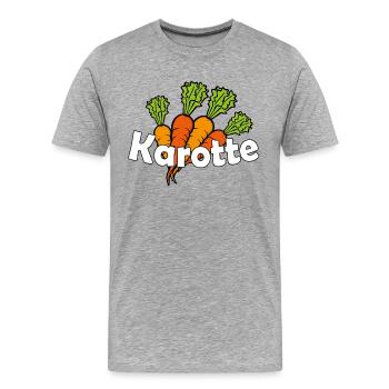 Carotte - T-shirt bio Premium Homme - gris chiné - Devant - Damien (186cm)
