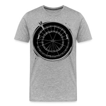 Dard - T-shirt bio Premium Homme - gris chiné - Devant - Damien (186cm)