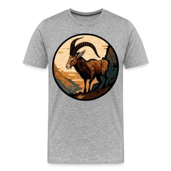 Capricorn - Men's Premium Organic T-Shirt - heather grey - Front - Damien (186cm)
