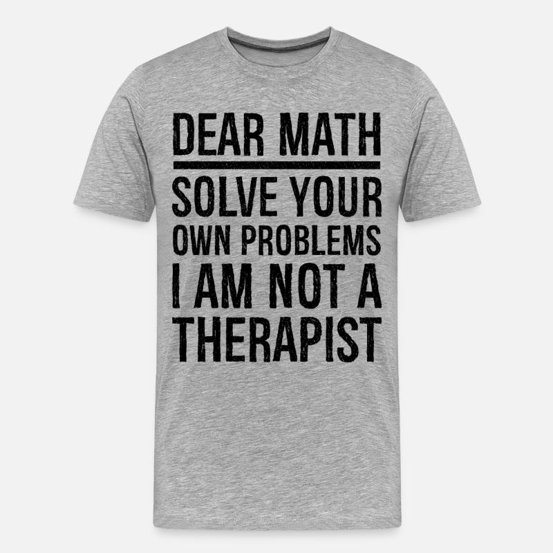 dear math funny - Männer Premium Bio T-Shirt - Grau meliert