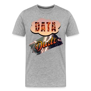 Data Dude - Men's Premium Organic T-Shirt - heather grey - Front - Damien (186cm)