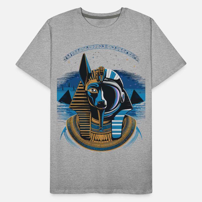 Conception hybride Anubis céleste T-shirt bio Premium Homme