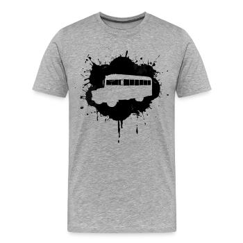 Streetart Bus - Männer Premium Bio T-Shirt - Grau meliert - Vorne - Damien (186cm)