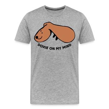 Casual Dog – Simply Relaxed - Men's Premium Organic T-Shirt - heather grey - Front - Damien (186cm)