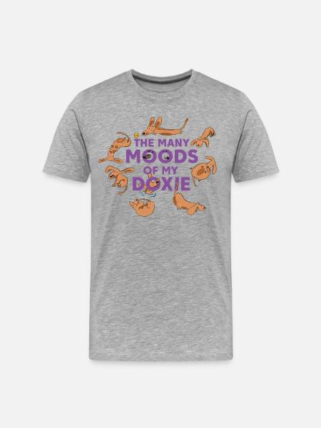 Dachshund Whims – Every Day an Adventure - Men's Premium Organic T-Shirt - heather grey