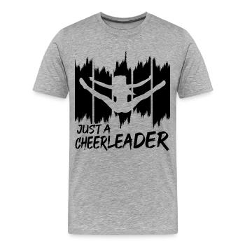 Cheerleader - Männer Premium Bio T-Shirt - Grau meliert - Vorne - Damien (186cm)