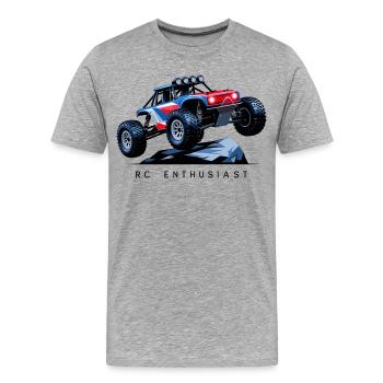 Voiture RC - T-shirt bio Premium Homme - gris chiné - Devant - Damien (186cm)