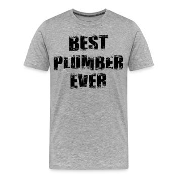 Best Plant Mechanic - Men's Premium Organic T-Shirt - heather grey - Front - Damien (186cm)