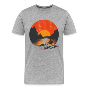 Rowing Graphics - Men's Premium Organic T-Shirt - heather grey - Front - Damien (186cm)