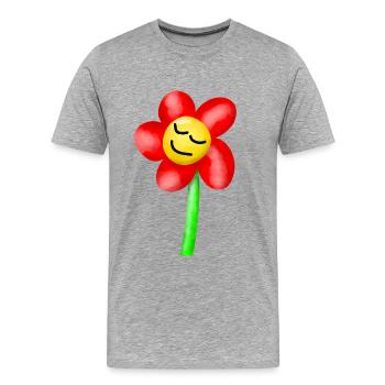 dreamy tired flower flowers summer - Men's Premium Organic T-Shirt - heather grey - Front - Damien (186cm)