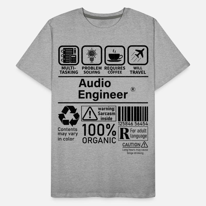 Ingénieur du son multitâche résolution de problèmes T-shirt bio Premium Homme