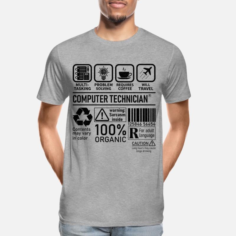 Computer Technician multi tasking problem solving Männer Premium Bio T-Shirt