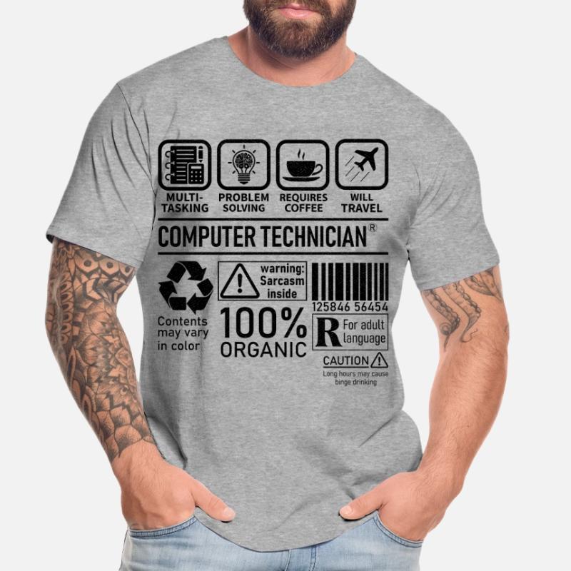 Computer Technician multi tasking problem solving Männer Premium Bio T-Shirt