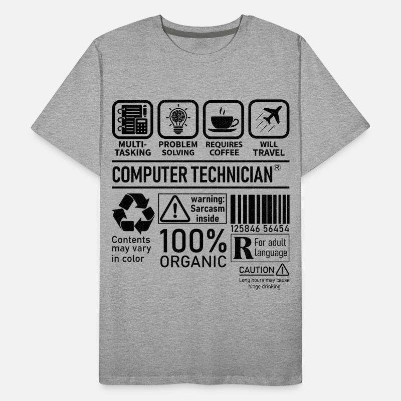 Computer Technician multi tasking problem solving Männer Premium Bio T-Shirt