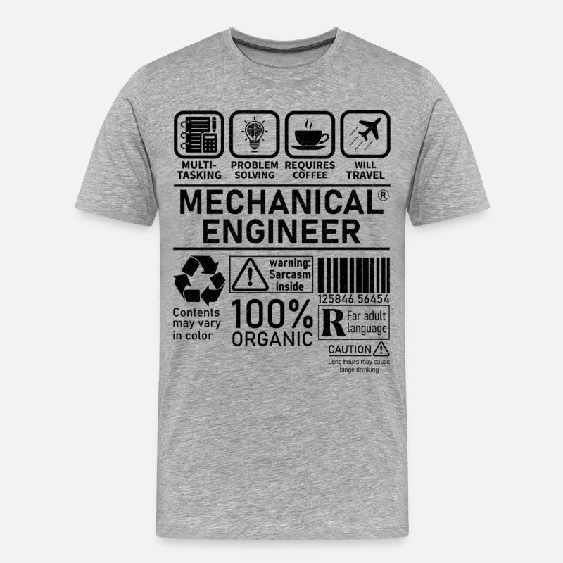 Mechanical Engineer multi tasking problem solving - Men's Premium Organic T-Shirt - heather grey