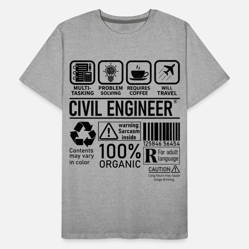 Civil Engineer multi tasking problem solving Men's Premium Organic T-Shirt
