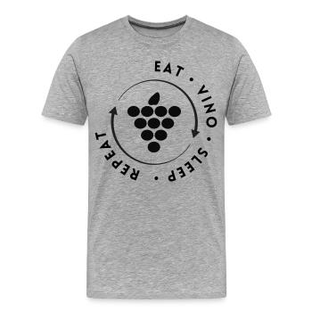 Bacchus' Legacy - Men's Premium Organic T-Shirt - heather grey - Front - Damien (186cm)