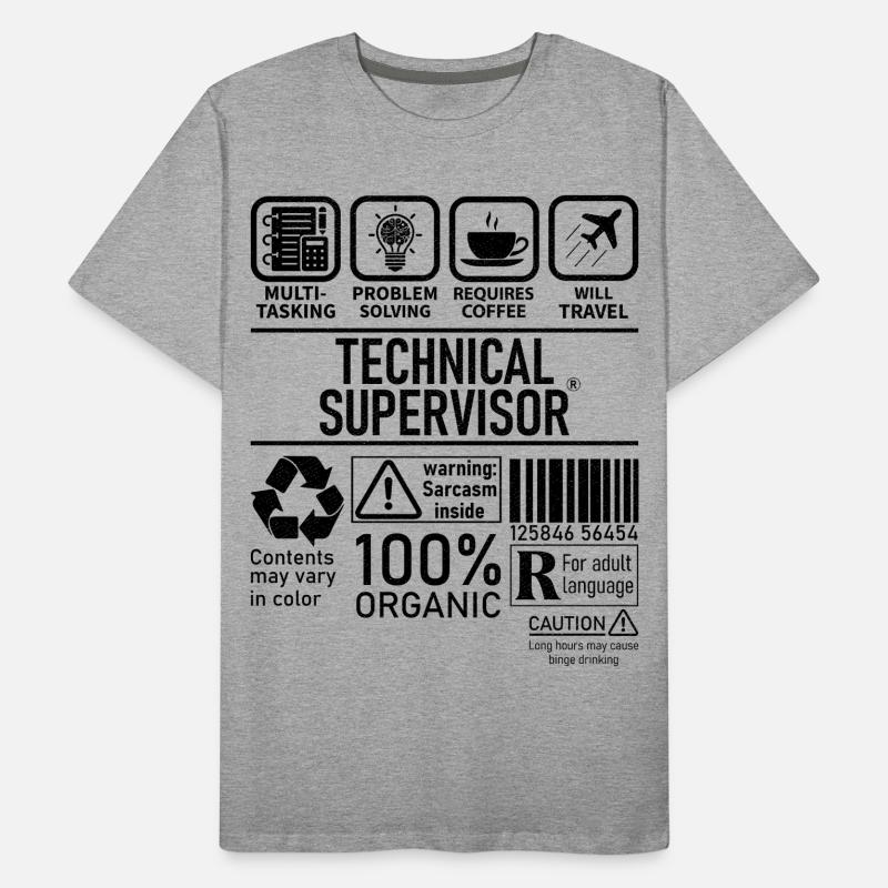 Technical Supervisor multi tasking problem solving Männer Premium Bio T-Shirt