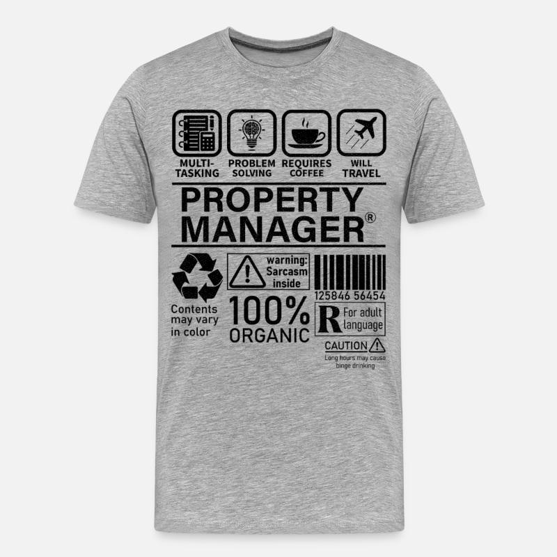 Property Manager Multi Tasking Problem Solving - Men's Premium Organic T-Shirt - heather grey