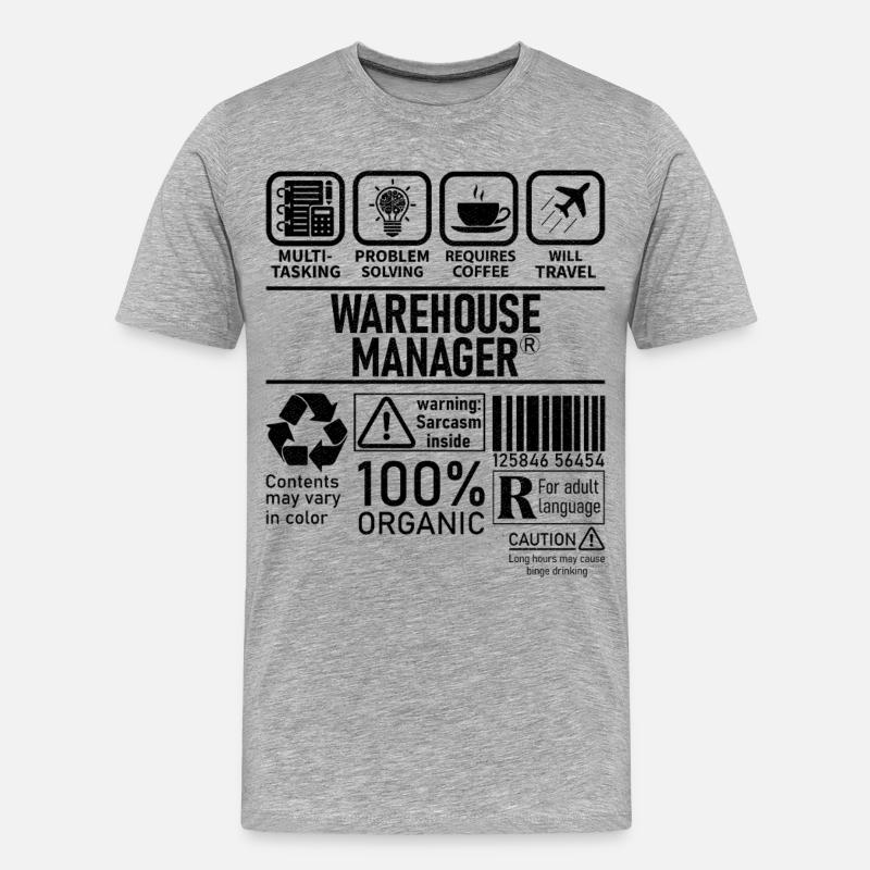 Warehouse Manager multi tasking problem solving - Men's Premium Organic T-Shirt - heather grey