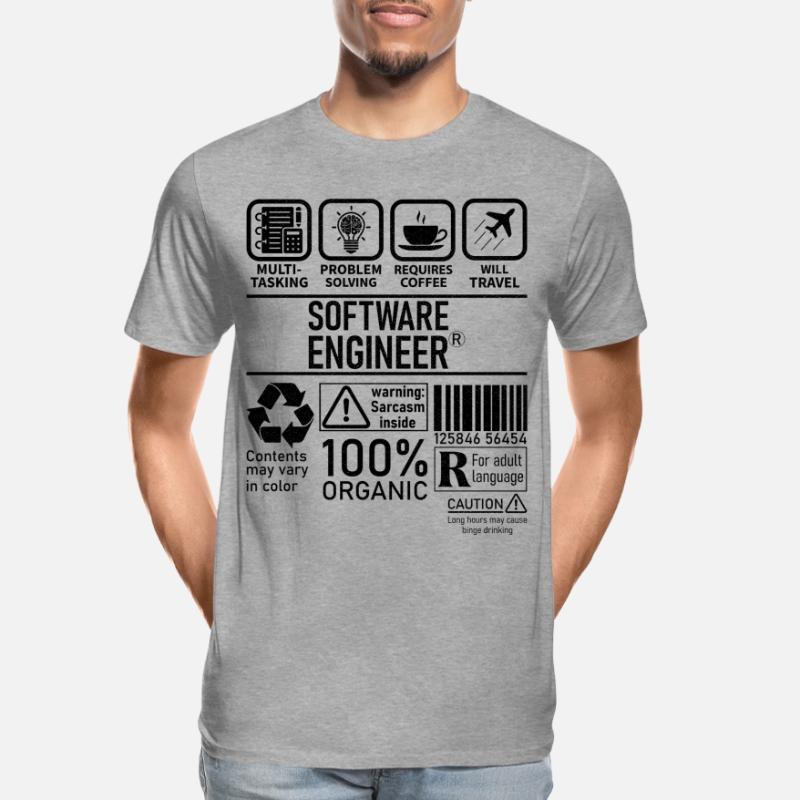 Software Engineer multi tasking problem solving Männer Premium Bio T-Shirt
