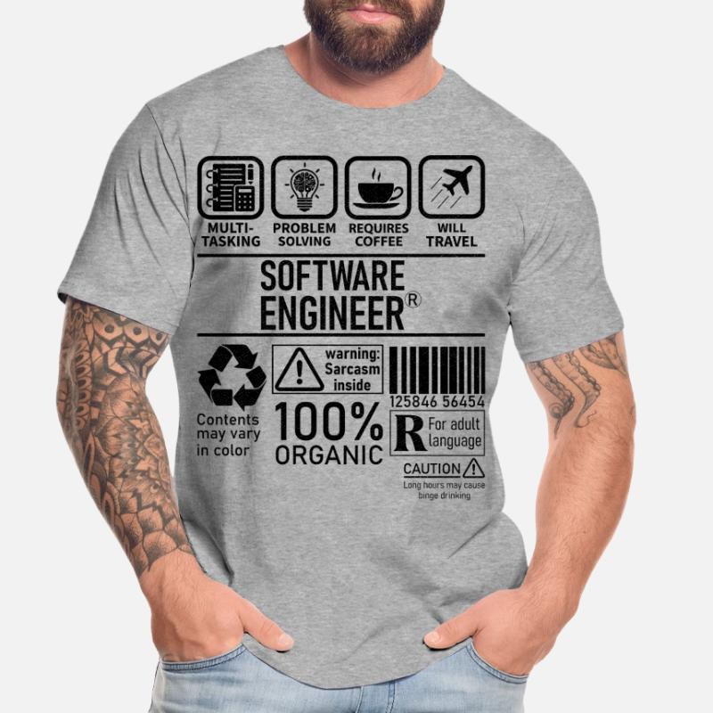 Software Engineer multi tasking problem solving Männer Premium Bio T-Shirt