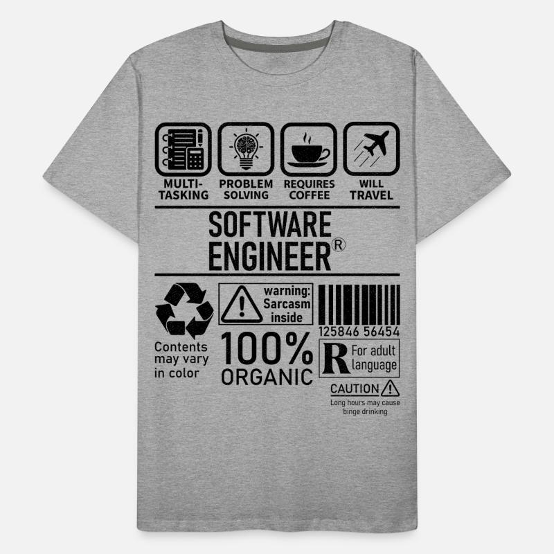 Software Engineer multi tasking problem solving Männer Premium Bio T-Shirt