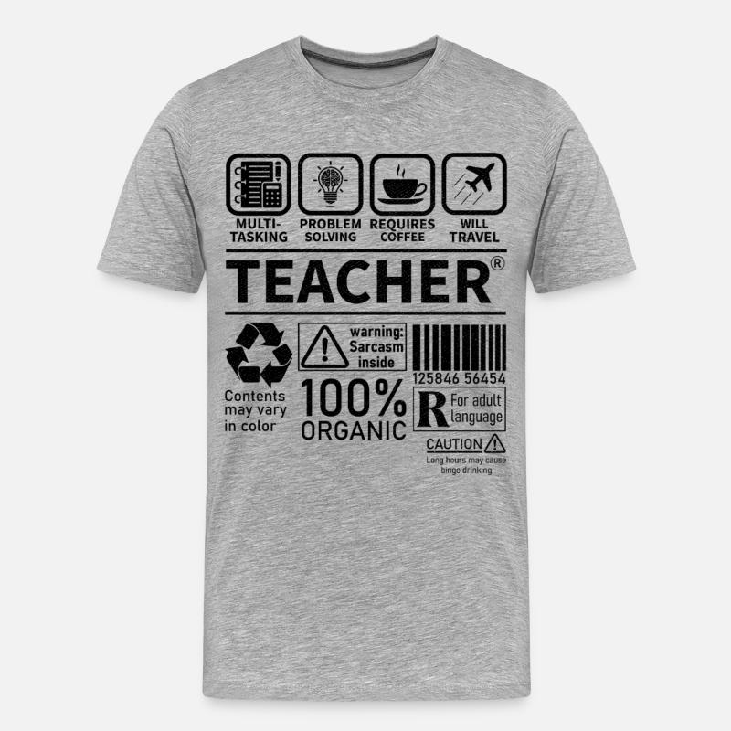 Teacher multi tasking problem solving requires - Men's Premium Organic T-Shirt - heather grey